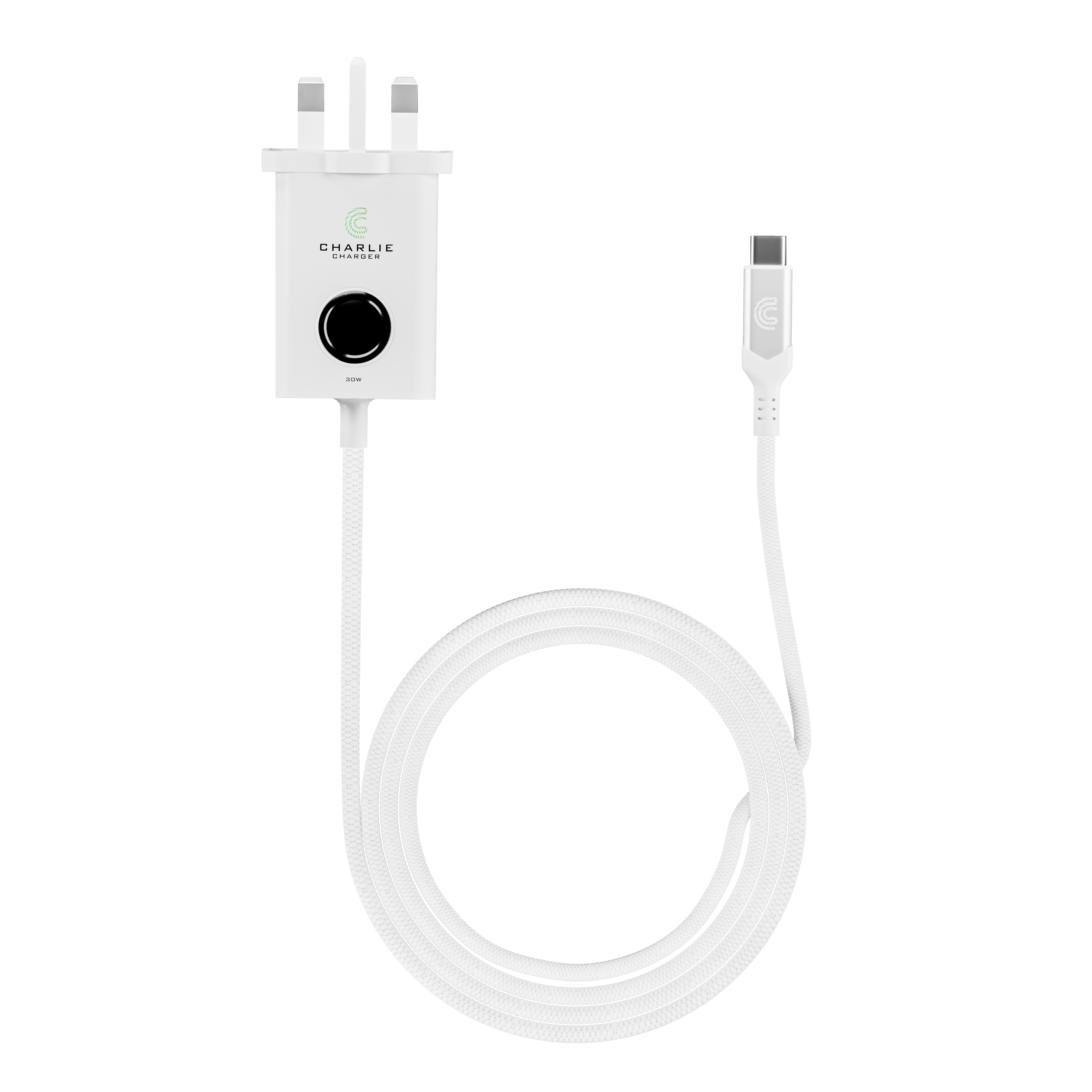 Charlie Charger 30W USB-C 2 Metre White