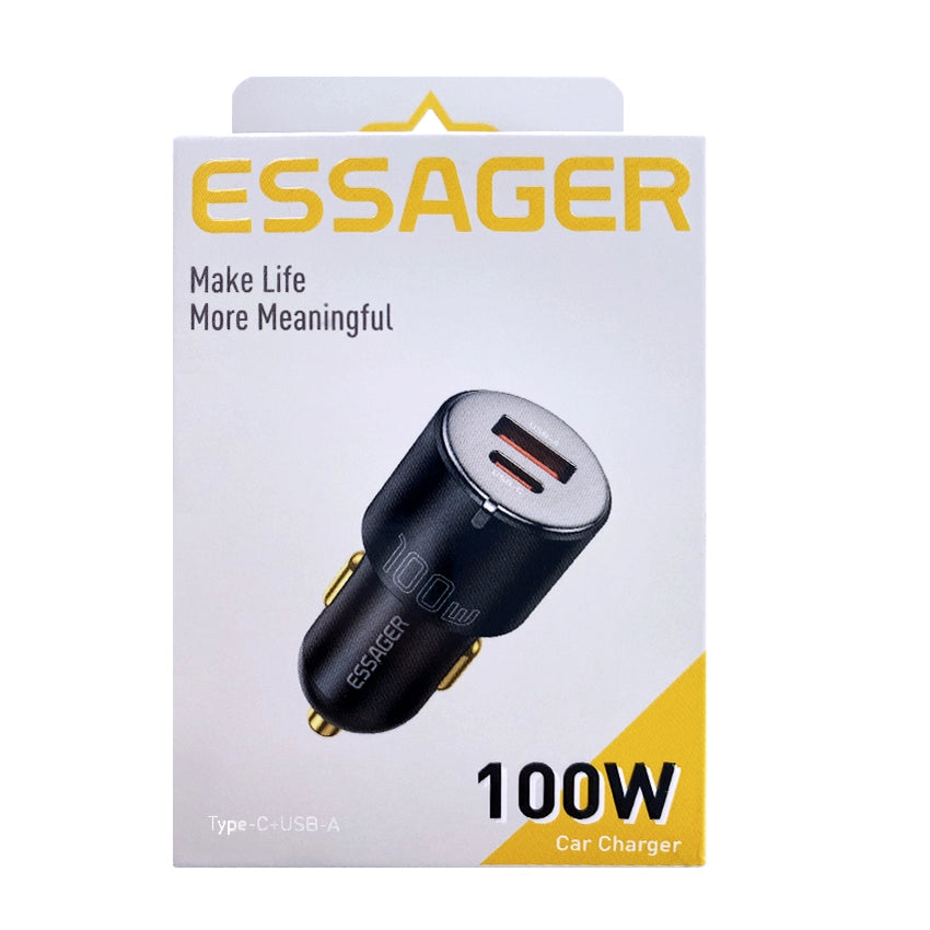 Essager 100 W Typ-C- und USB-Autoladegerät