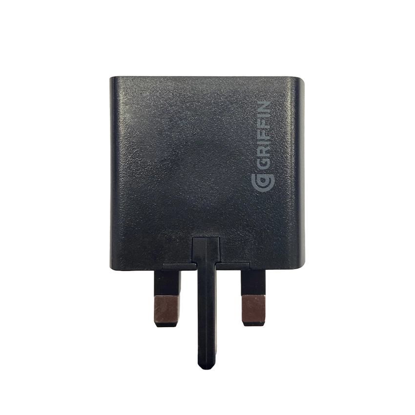 GRIFFIN Powerblock Dual USB-C 15W & USB-A 12W Ladegerät UK Schwarz