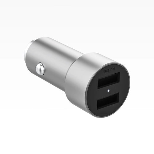 MOPHIE USB-A Dual Car Charge 2.4A Gray