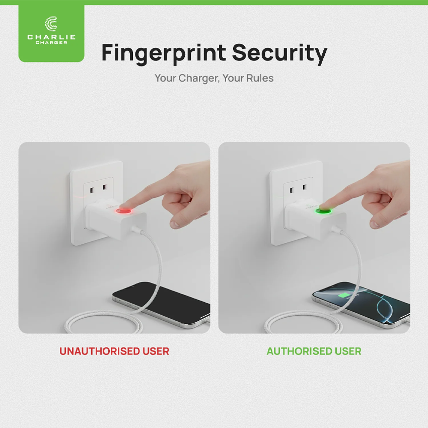 Charlie Charger 30W  USB-C 1 Metre White