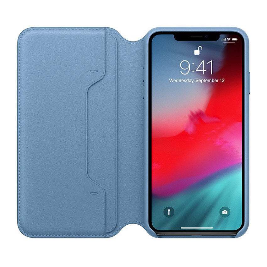 Apple iPhone XS Max Leather Folio Case Cape Cod Blue-2- Fonez-Keywords : MacBook - Fonez.ie - laptop- Tablet - Sim free - Unlock - Phones - iphone - android - macbook pro - apple macbook- fonez -samsung - samsung book-sale - best price - deal