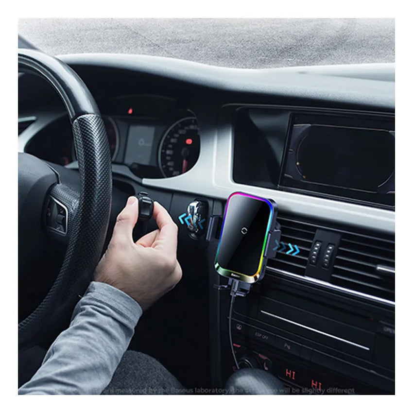 Baseus Halo Electric Wireless Charging Car Mount 15W 3