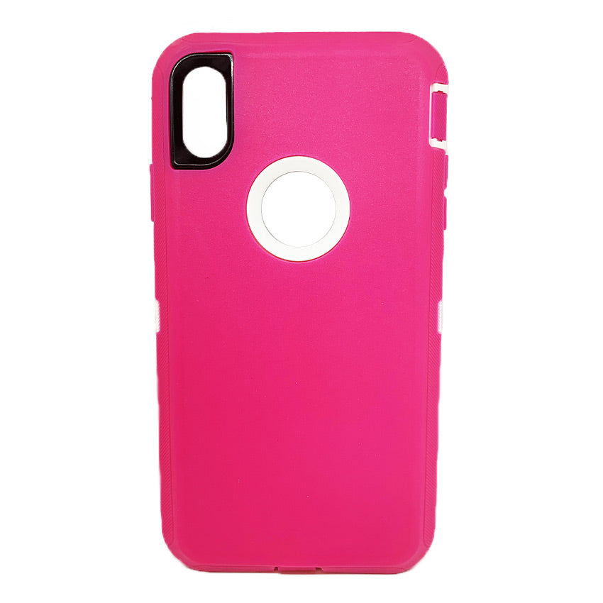 Generic Defender iPhone XS Max Case-Pink:White1- Fonez-Keywords : MacBook - Fonez.ie - laptop- Tablet - Sim free - Unlock - Phones - iphone - android - macbook pro - apple macbook- fonez -samsung - samsung book-sale - best price - deal