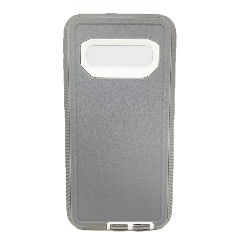 Generic Samsung S10 Plus Defender Case-grey:white- Fonez-Keywords : MacBook - Fonez.ie - laptop- Tablet - Sim free - Unlock - Phones - iphone - android - macbook pro - apple macbook- fonez -samsung - samsung book-sale - best price - deal