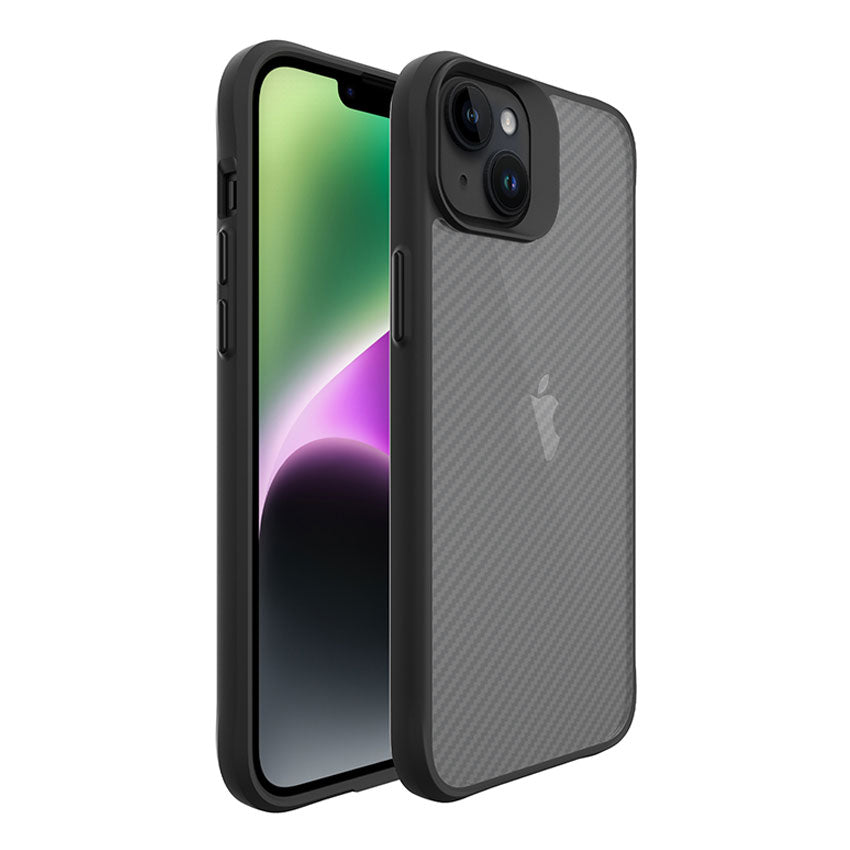 Combat X Mode Carbon Fibre Case iPhone 14 black clear